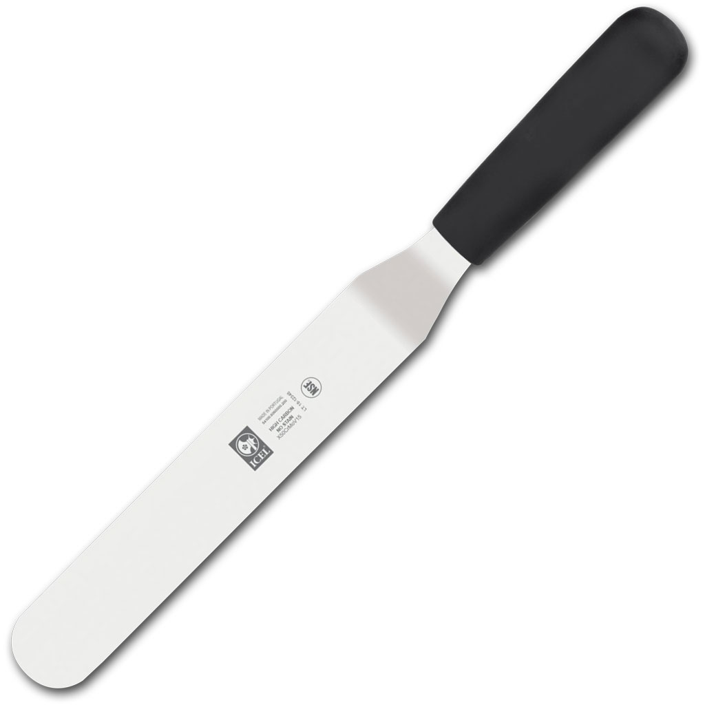 8" Offset Spatula - Black Poly