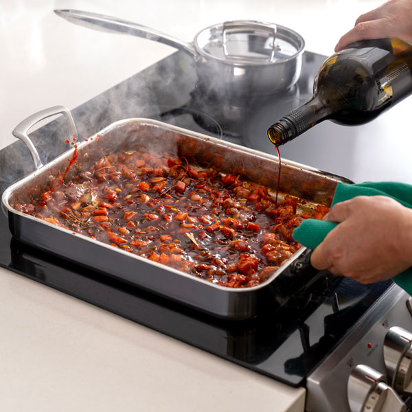 4.6 QT Tri-Ply Rectangular Roast Pan #2