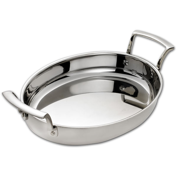 2.6 QT Tri-Ply Oval Roast Pan