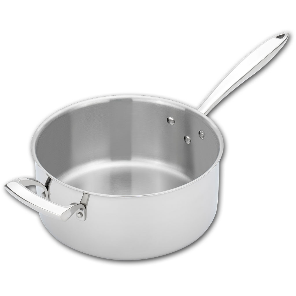 5 QT Tri-Ply Sauce Pan, with Helper Handle