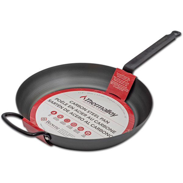 11.8" Carbon Steel Frying Pan  with Helper Handle #2