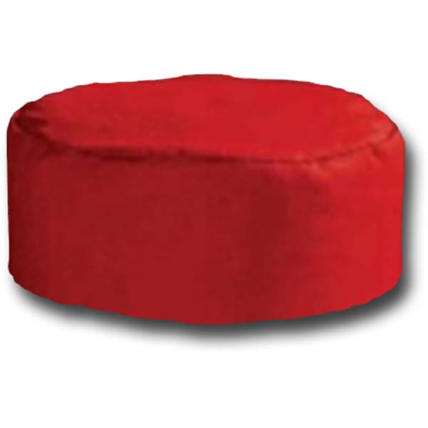 Pill Box Hat - Solid Top (RED)