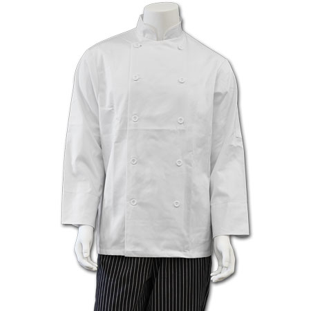 Chef's Jacket with Buttons, 100% Spun Polyester, CJ-5310