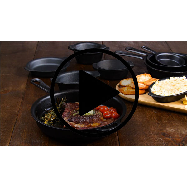 6" Pre-seasoned Cast Iron  Round Gratin Dish #3